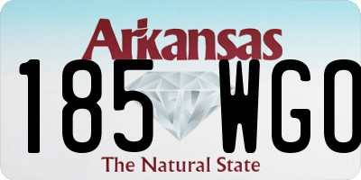 AR license plate 185WGO