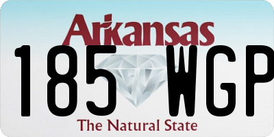 AR license plate 185WGP