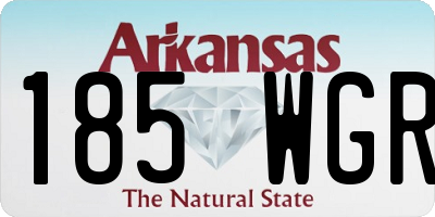 AR license plate 185WGR