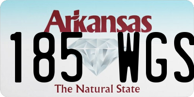 AR license plate 185WGS