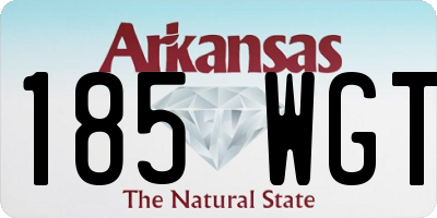 AR license plate 185WGT