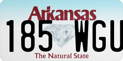 AR license plate 185WGU