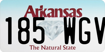 AR license plate 185WGV