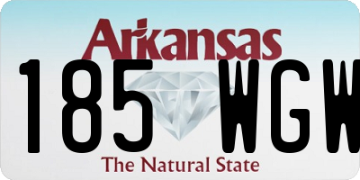 AR license plate 185WGW