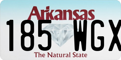 AR license plate 185WGX