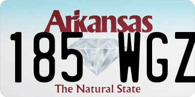 AR license plate 185WGZ