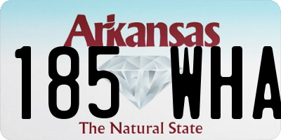 AR license plate 185WHA