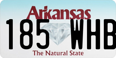 AR license plate 185WHB