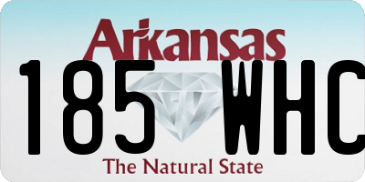 AR license plate 185WHC