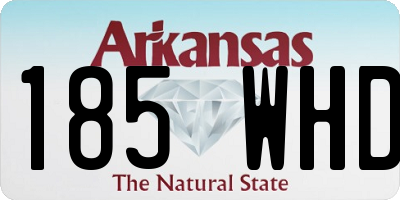 AR license plate 185WHD