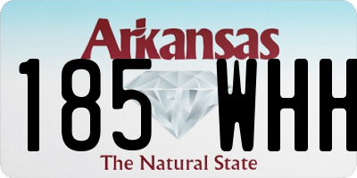 AR license plate 185WHH