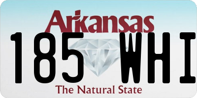 AR license plate 185WHI