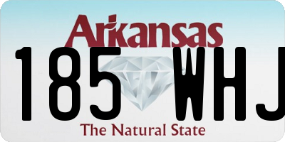AR license plate 185WHJ