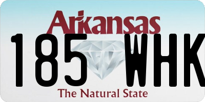AR license plate 185WHK