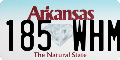 AR license plate 185WHM