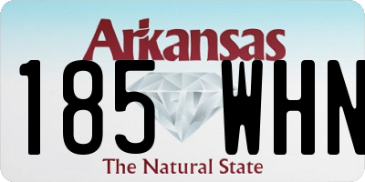 AR license plate 185WHN