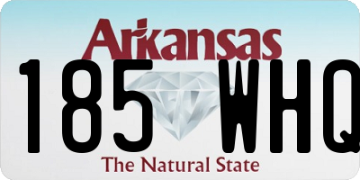 AR license plate 185WHQ