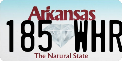 AR license plate 185WHR