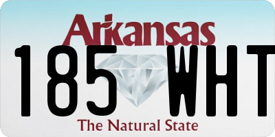 AR license plate 185WHT
