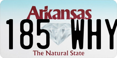 AR license plate 185WHY