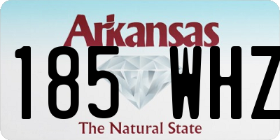 AR license plate 185WHZ