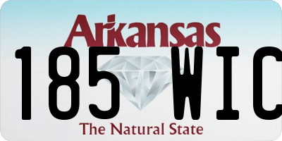 AR license plate 185WIC