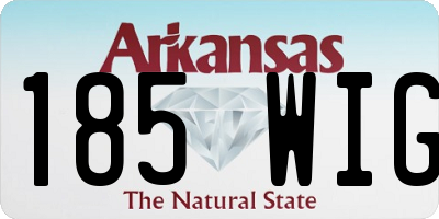 AR license plate 185WIG