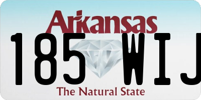 AR license plate 185WIJ