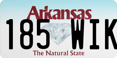AR license plate 185WIK