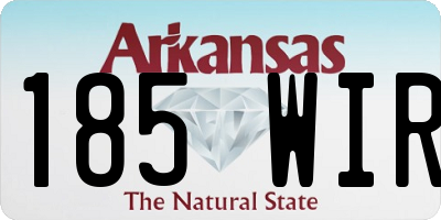 AR license plate 185WIR