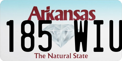 AR license plate 185WIU