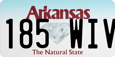 AR license plate 185WIV