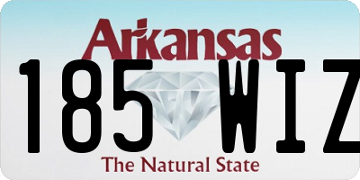 AR license plate 185WIZ