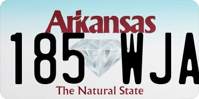 AR license plate 185WJA