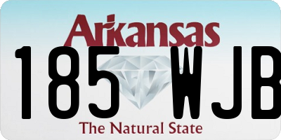 AR license plate 185WJB