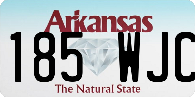 AR license plate 185WJC