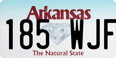 AR license plate 185WJF
