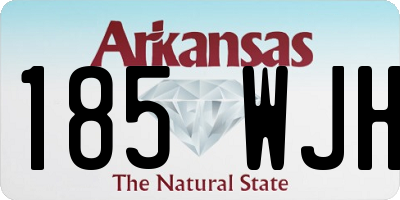 AR license plate 185WJH