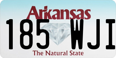 AR license plate 185WJI