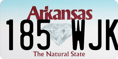 AR license plate 185WJK