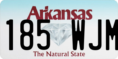AR license plate 185WJM