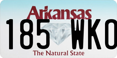 AR license plate 185WKO