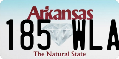 AR license plate 185WLA