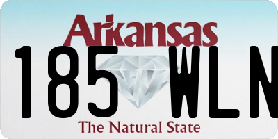 AR license plate 185WLN
