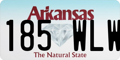 AR license plate 185WLW