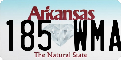AR license plate 185WMA