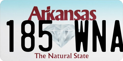AR license plate 185WNA