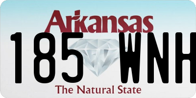AR license plate 185WNH