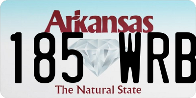 AR license plate 185WRB