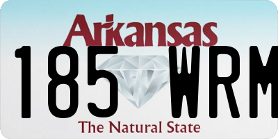 AR license plate 185WRM